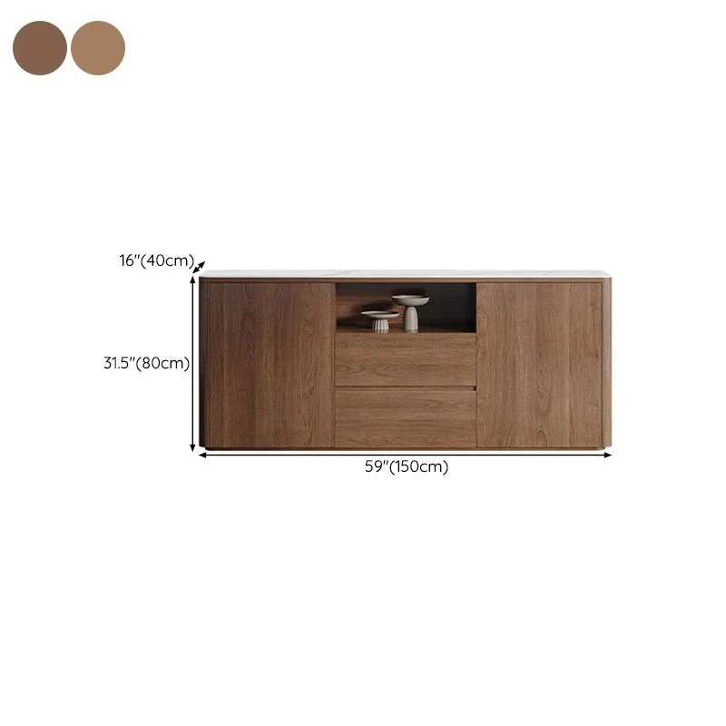 Contemporain Style Buffet Sideboard Stone Side Board Cabinets and Drawers Stofbestendig 47l