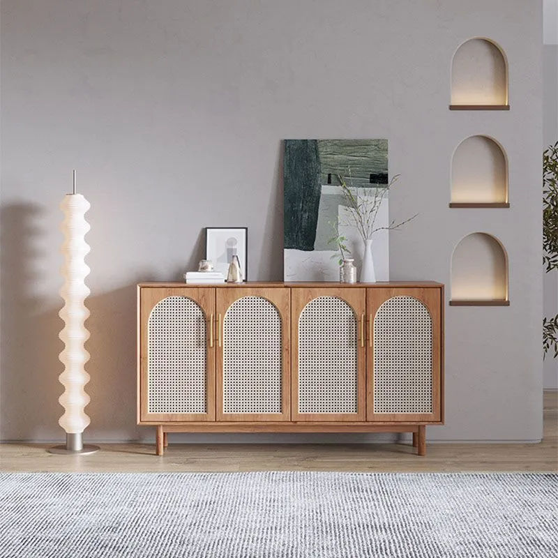 Contemporary Brown Wicker Doors Sideboard Stevig Wood Buffet Table Living Room Https