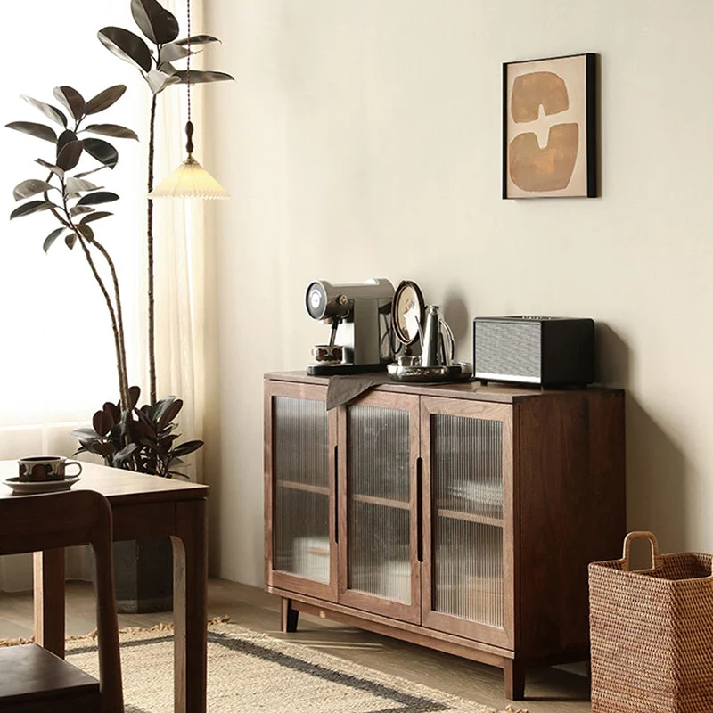 Contemporary Buffet Table Effen Wood Sideboard Table Doors Living Room 22l