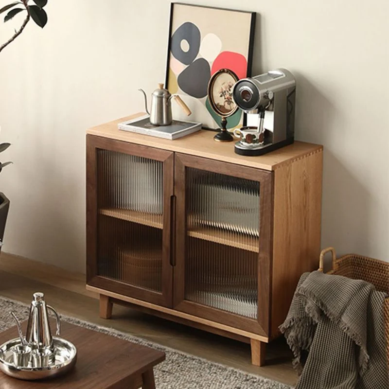 Contemporary Buffet Table Massief Wood Sideboard Table Doors Living Room 22l
