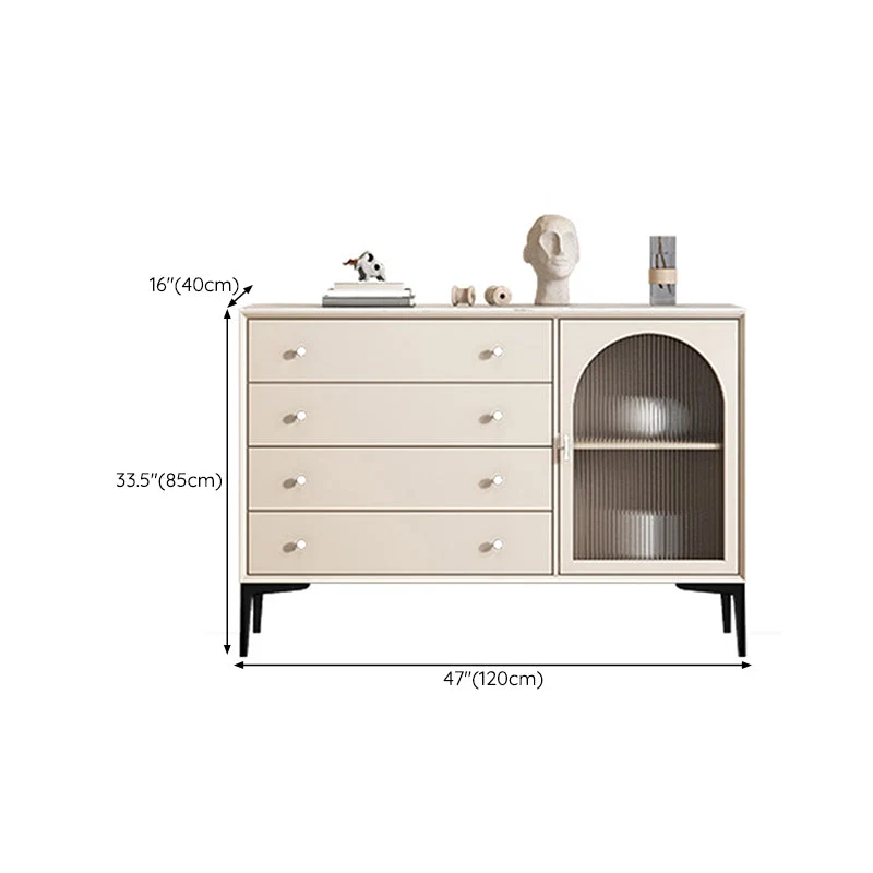 Contemporary Buffet Table Stone Side Board Cabinets and Drawers voor 6 Personen 47l