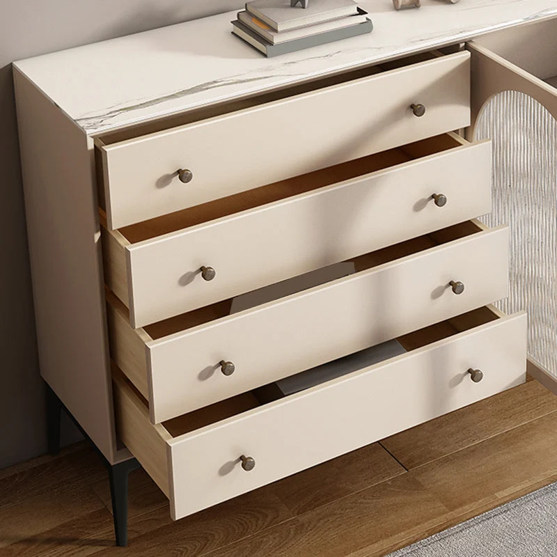 Contemporary Buffet Table Stone Side Board Cabinets and Drawers voor 6 Personen 47l
