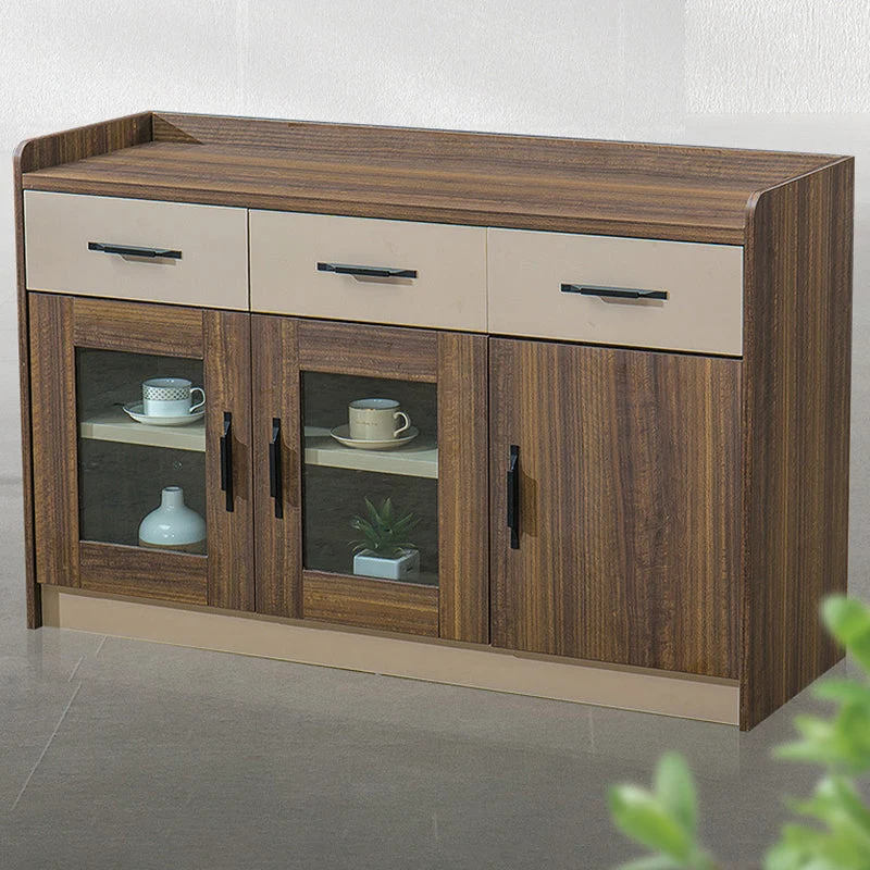 Contemporary Dining Buffet Wood Sideboard Table Notenhout Finish 31l