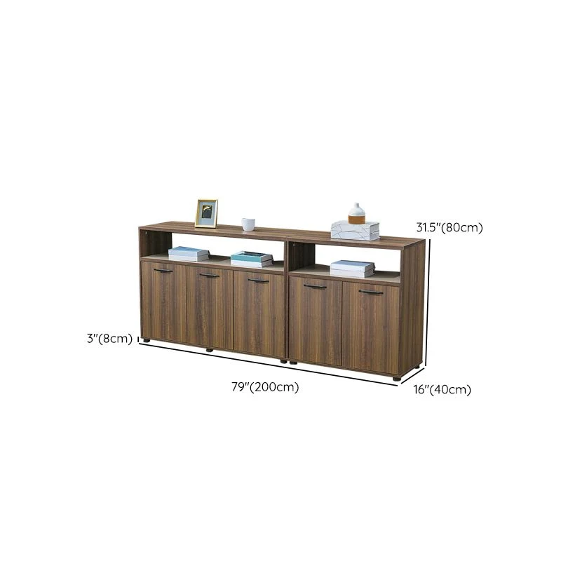 Contemporary Dining Buffet Wood Sideboard Table Walnoot hout Finish 31l