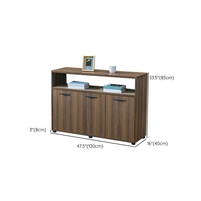 Contemporary Dining Buffet Wood Sideboard Table Walnoot hout Finish 31l