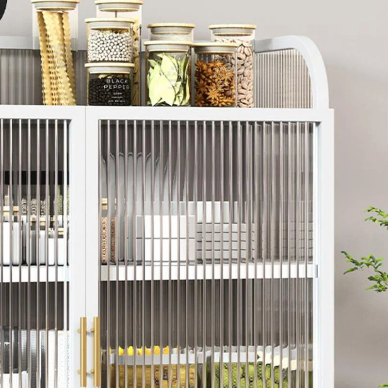 Contemporary Glass Doors Sideboard Metaal Buffet Table Dining Room | Snelle Levering 24l