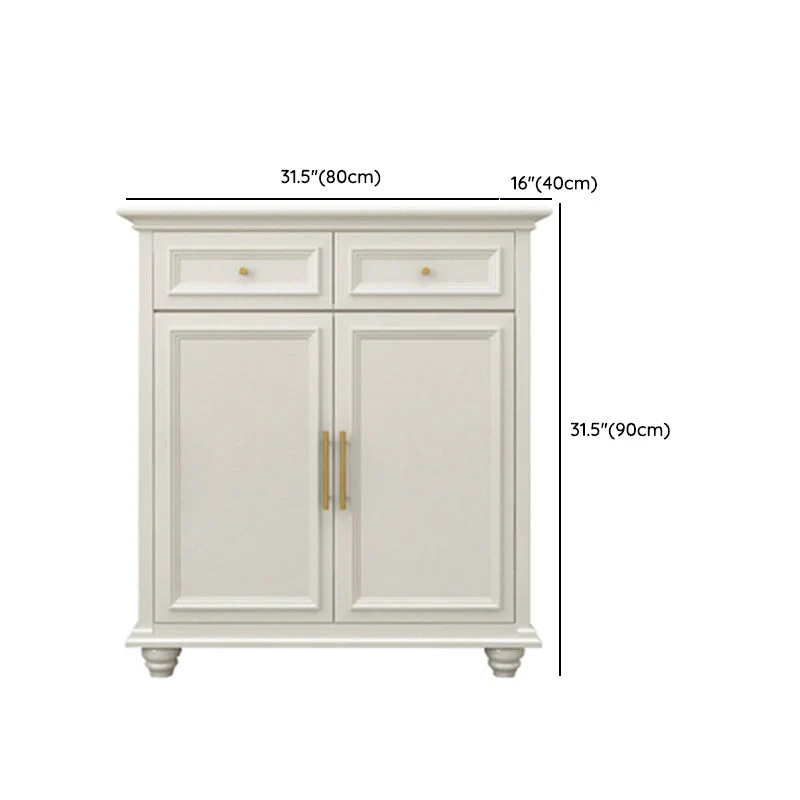 Contemporary Melkwit Buffet Sideboard Solid Wood Sideboard Cabinet Drawers and Doors 31l