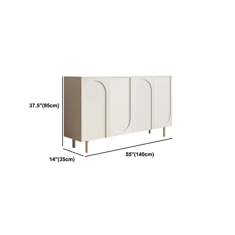 Contemporary Melkwit Wood Buffet Sideboard Adjustable Shelving Sideboard 31l