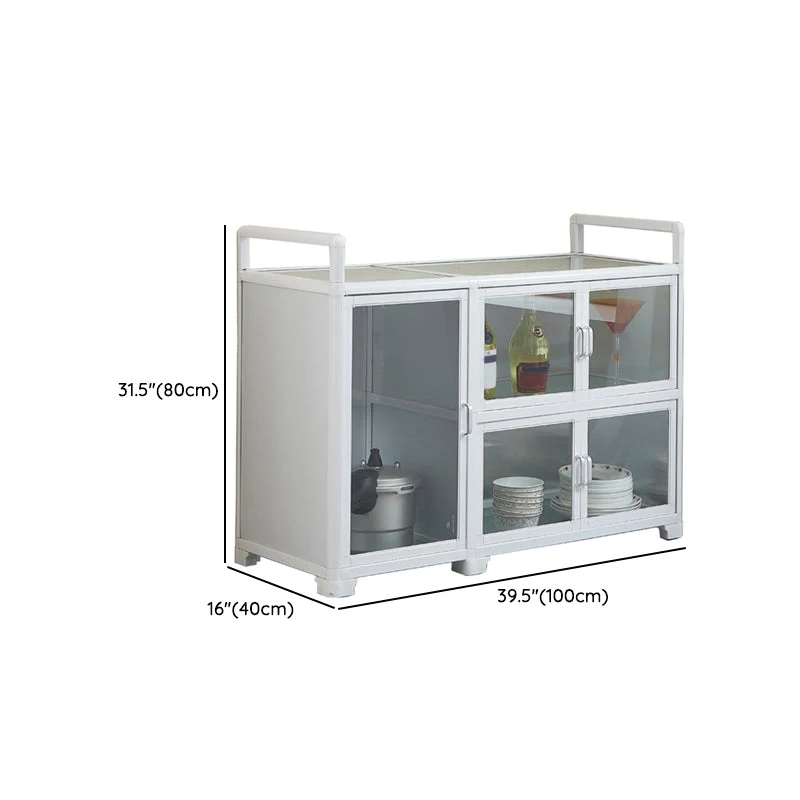 Contemporary Metaal Sideboard Glass Buffet Table Living Room | Uitbreidbaar | Eettafel 20l