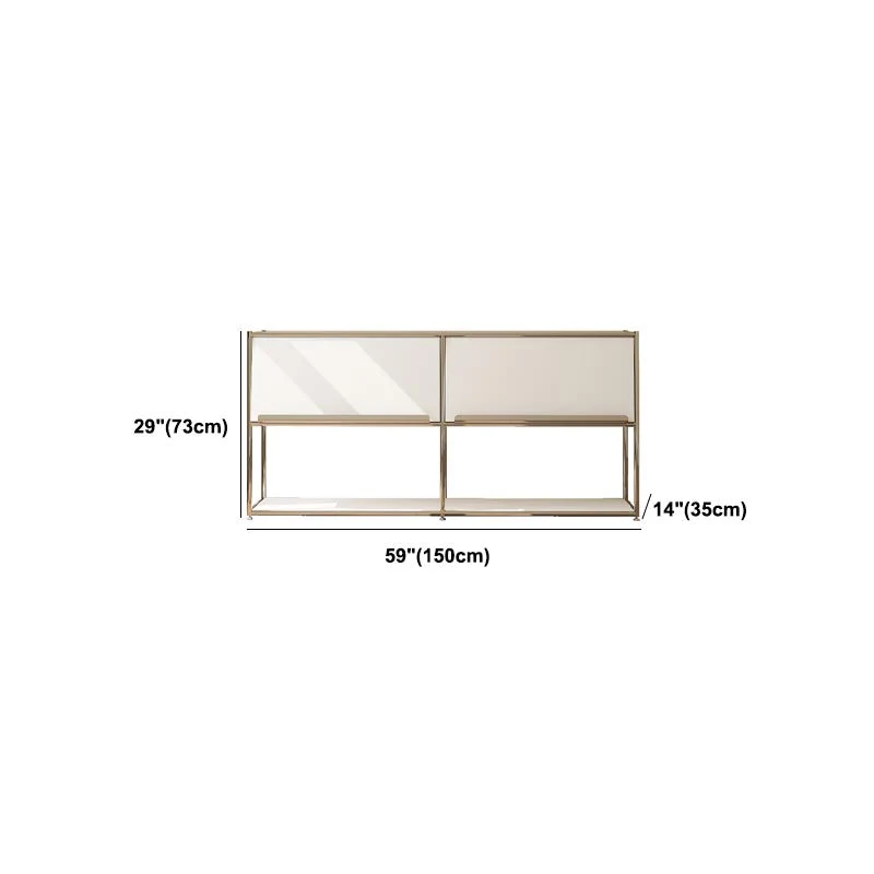 Contemporary Metalen Sideboard Drawers White Dining Buffet Living Room 27