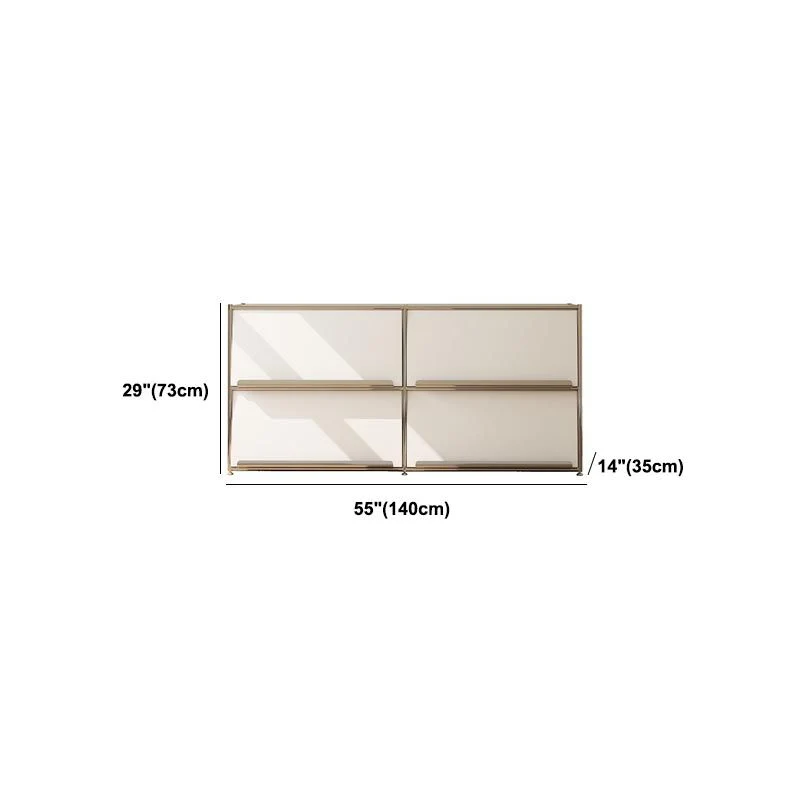 Contemporary Metalen Sideboard Drawers White Dining Buffet Living Room 27