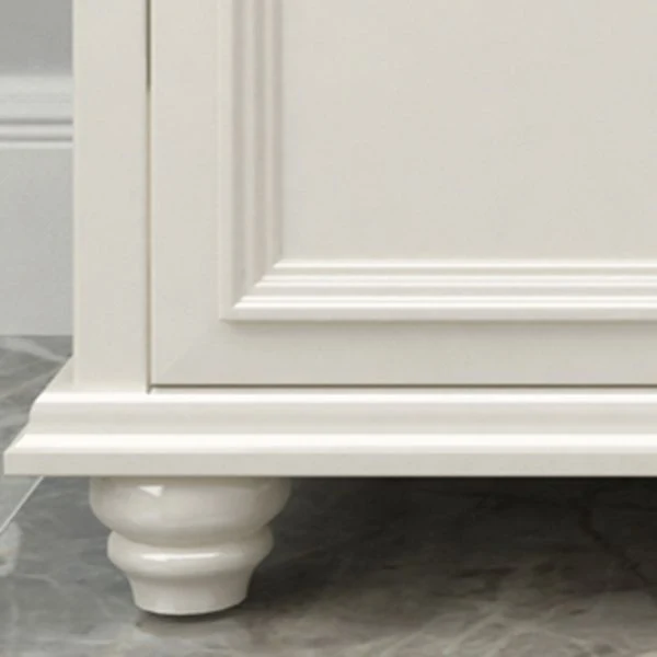 Contemporary Parelmoer Buffet Sideboard Solid Wood Sideboard Cabinet Drawers and Doors Grijze Waslaag 31l