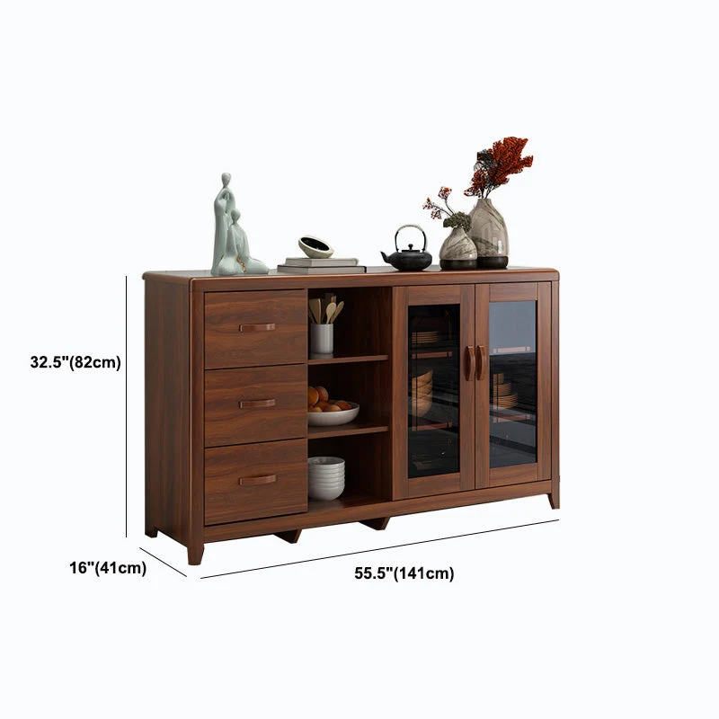 Contemporary Side Board Bruin Engineered Wood Sideboard Dining Room | Uitbreidbaar | Eettafel 32l