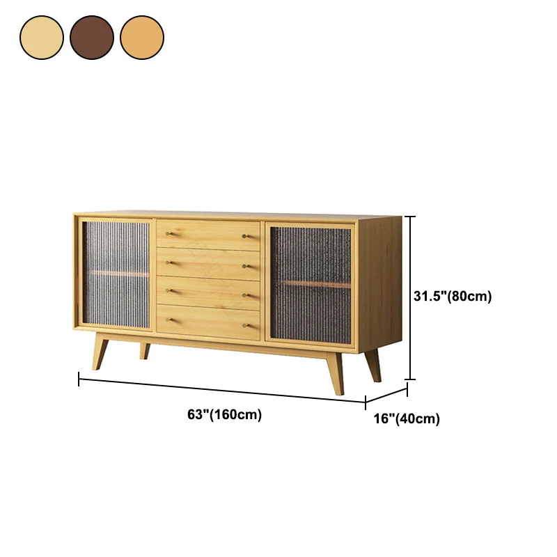 Contemporary Side Board Door and Drawer Effen Wood Sideboard Dining Room 55l