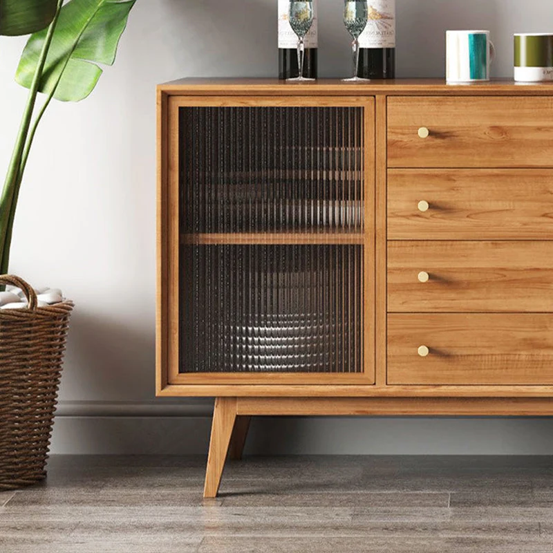 Contemporary Side Board Door and Drawer Uni Wood Sideboard Dining Room 55l