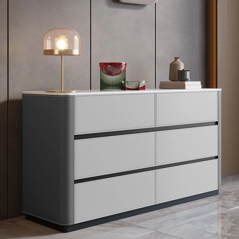Contemporary Side Board Stone Storage Sideboard Buffet Drawers Dining Room Gemaakt van Teakhout 39l
