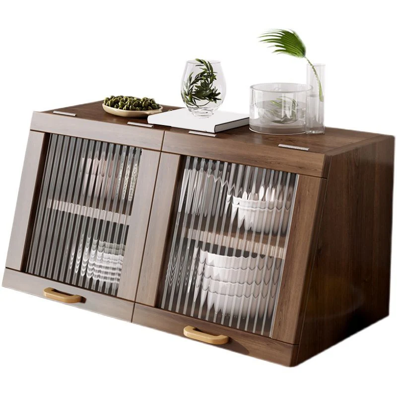Contemporary Sideboard Massief Wood 13.4"H Side Board Cabinets Grijze Waslaag Wood