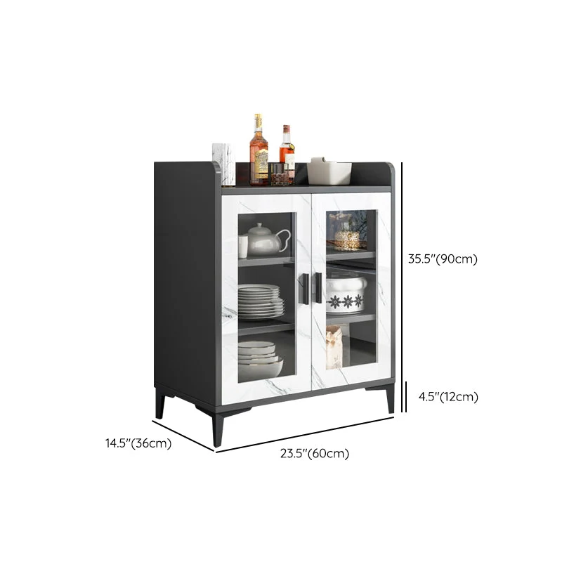 Contemporary Style Buffet Sideboard Wood Sideboard Cabinets met Stoelen Set 24l