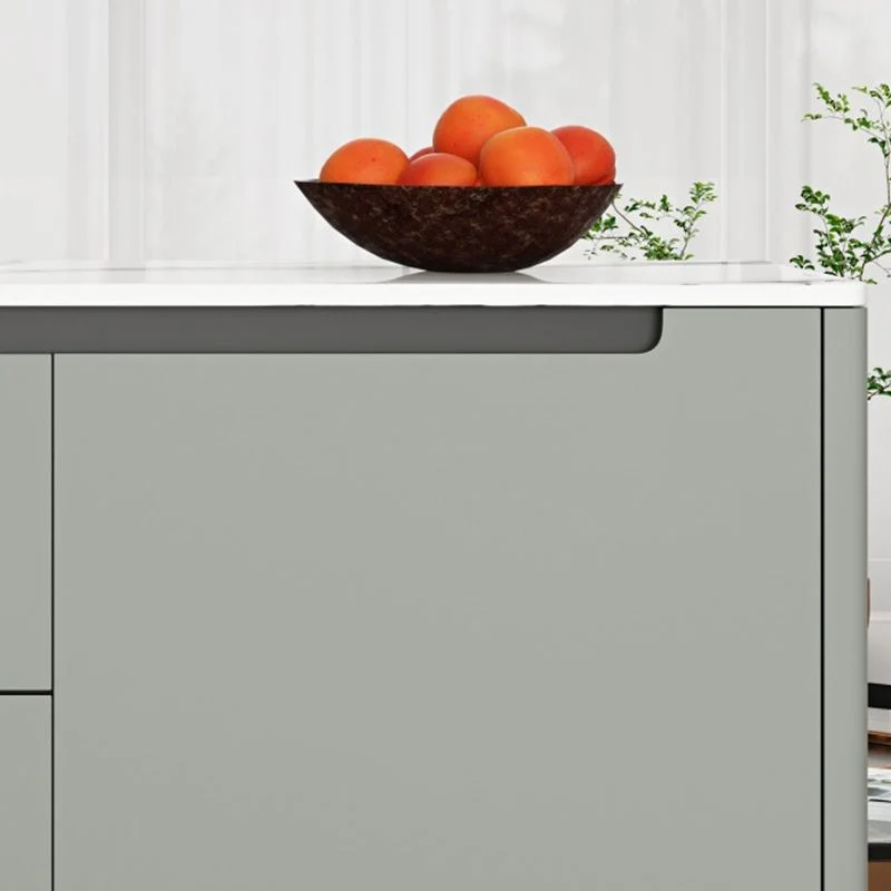 Contemporary Style Buffet Table Stone Side Board Cabinets and Drawers voor Kleine Ruimtes 39l