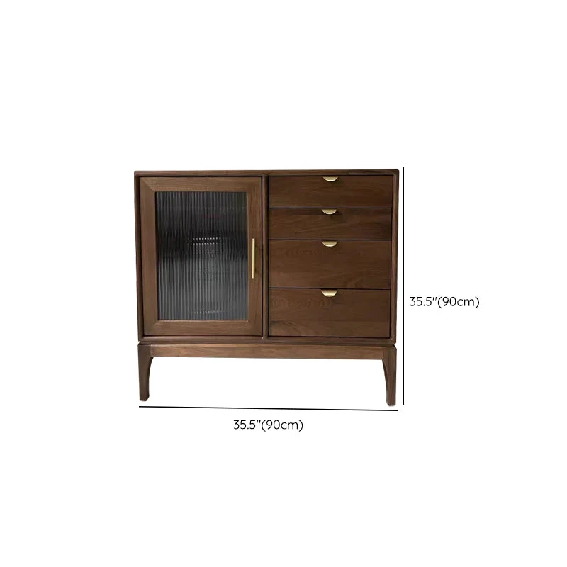 Contemporary Style Eenkleurig Wood Sideboard Cabinet Cabinet and Drawers 31l