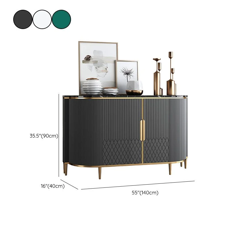 Contemporary Style Engineered Wood Buffet Sideboard Dining Room Credenza voor Kleine Ruimtes 47l
