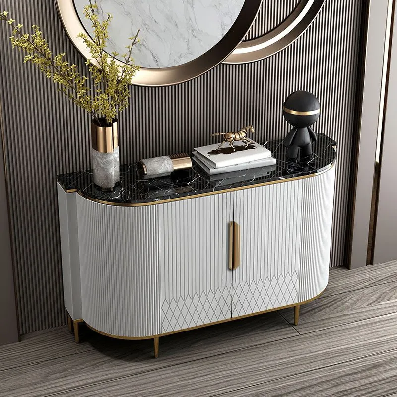 Contemporary Style Engineered Wood Buffet Sideboard Dining Room Credenza voor Kleine Ruimtes 47l