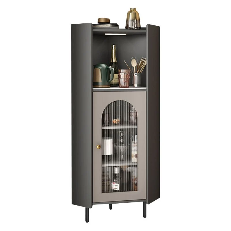 Contemporary Style Sideboard Table 55"H Wood Buffet Stand Cabinet voor 6 Personen White