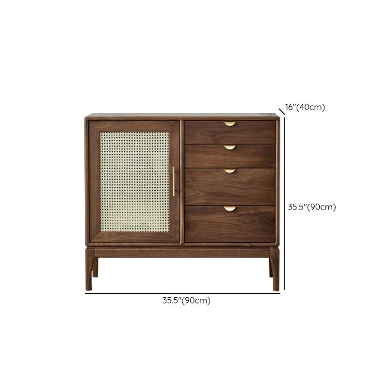 Contemporary Style Stevig Wood Sideboard Cabinet Cabinet and Drawers 31l