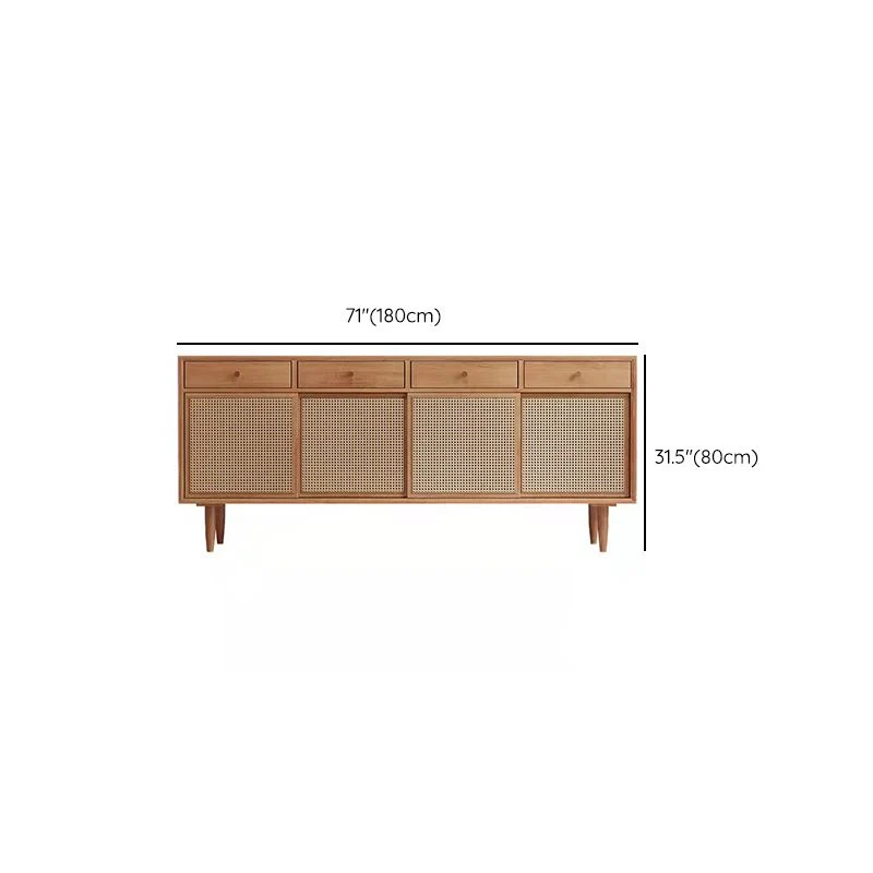 Contemporary Style Uni Wood Sideboard Cabinet Cabinets and Drawers 35l