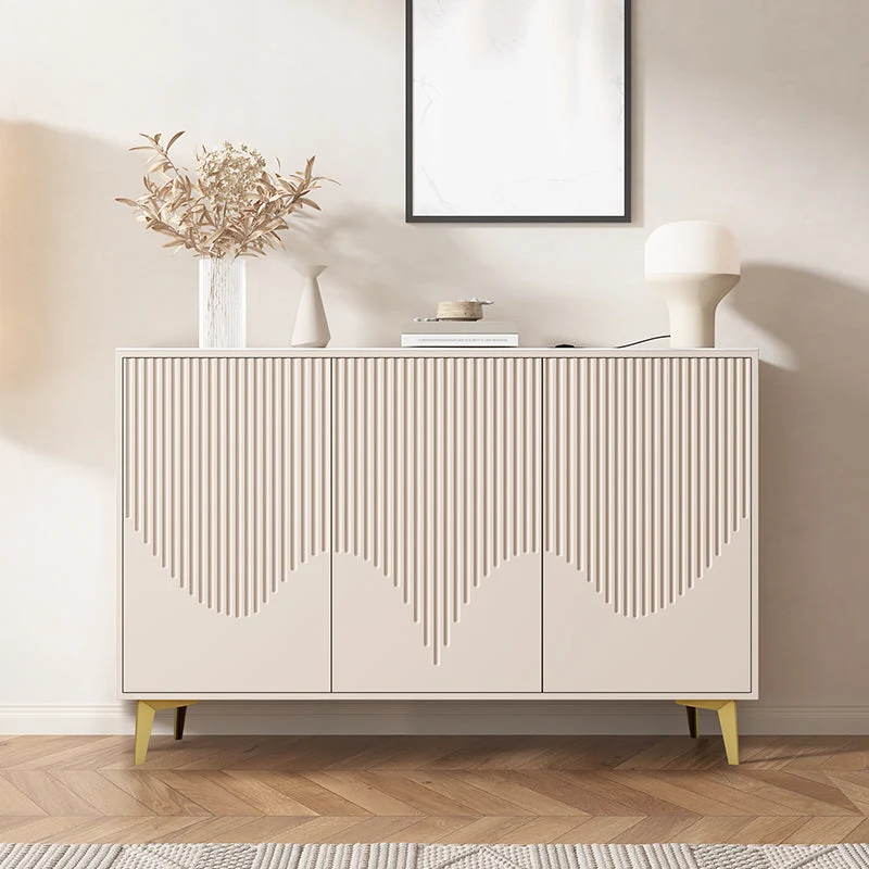 Contemporary Wood and Stone Sideboard Cabinet Doors Kitchen voor 6 Personen 31l