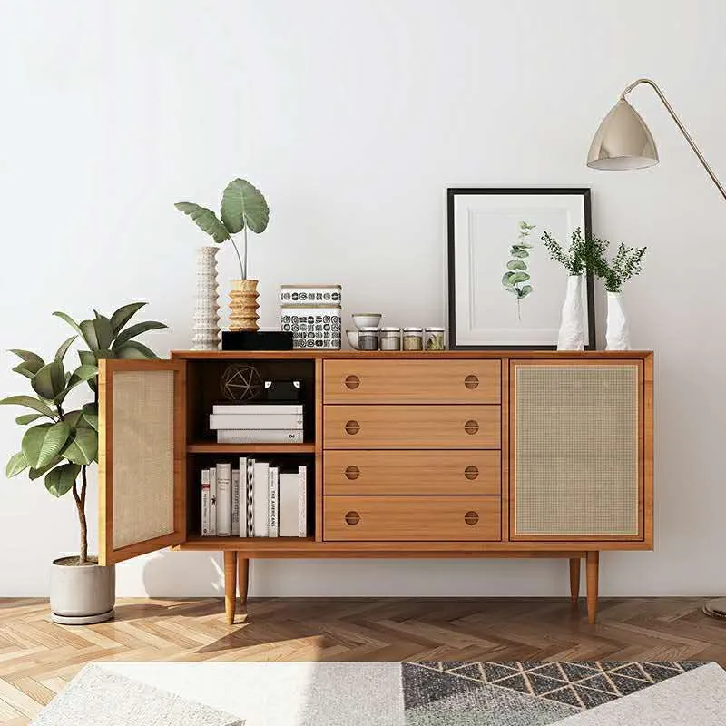 Dinning Room Actueel Style Cupboard 4 Drawer 2 Doors Pine Top Sideboard 47l