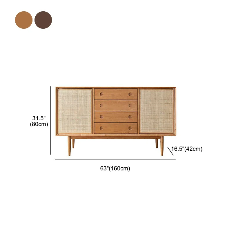 Dinning Room Actueel Style Cupboard 4 Drawer 2 Doors Pine Top Sideboard 47l