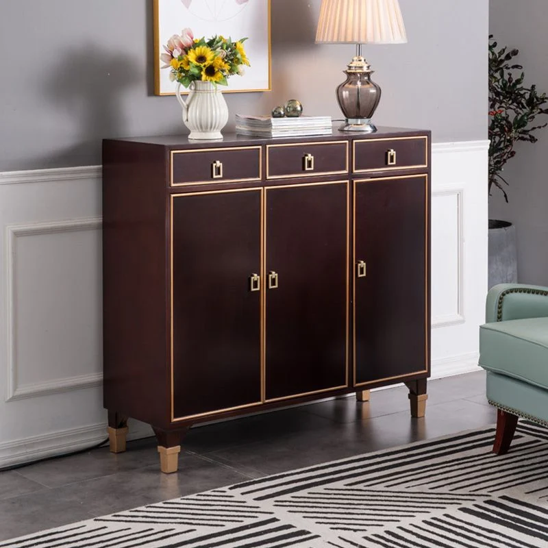 Door Buffet Sideboard Glam Wood Sideboard Table Living Room met Stoelen Set 47l