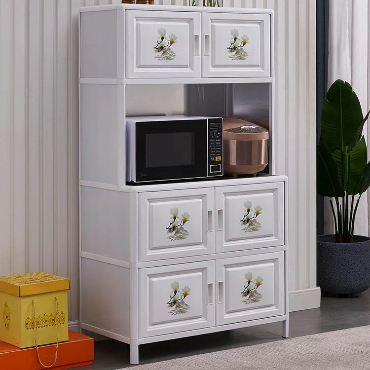 Doors Metal Sideboard Hedendaags Buffet Server Cabinet Storage Dining Room 23l