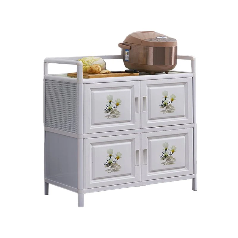 Doors Metal Sideboard Hedendaags Buffet Server Cabinet Storage Dining Room 23l