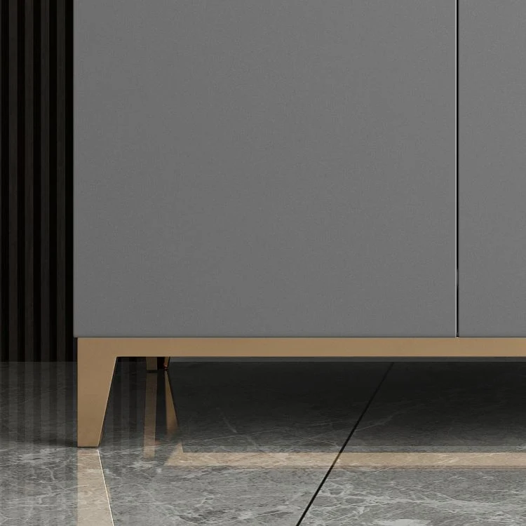 4 Drawer Buffet Sideboard Engineered Wood and Stone Sideboard Table - Makkelijk Schoon Te Maken 47l