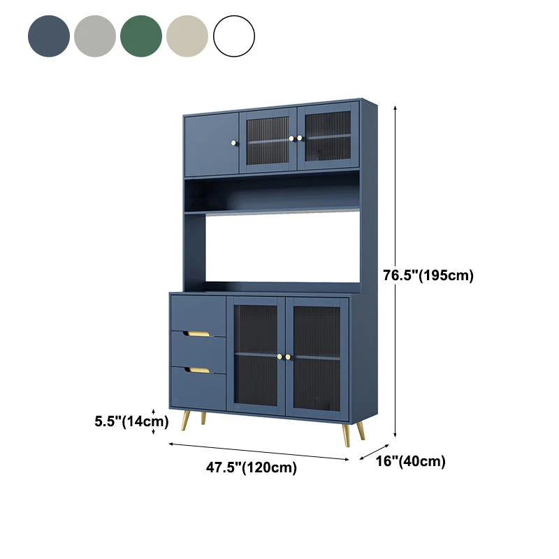 3 Drawer Sideboard Glam Style 78-inch Height Cupboard Living Room | Uitbreidbaar | Eettafel 31l