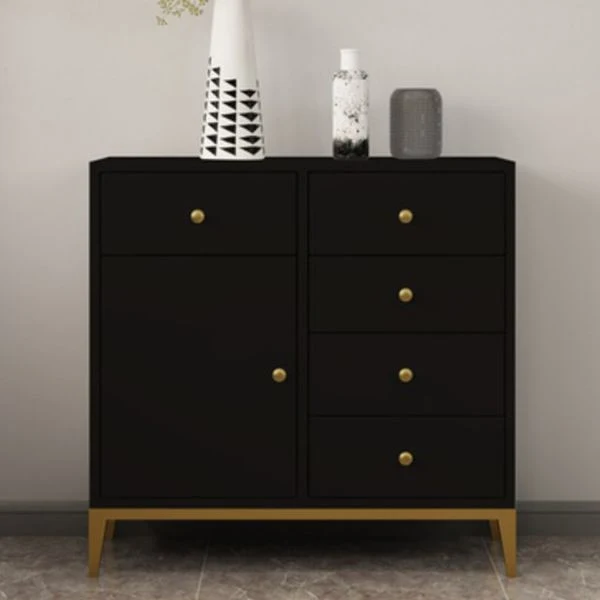 5 Drawers Wood Sideboard Actueel Buffet Server Cabinet Storage Living Room White