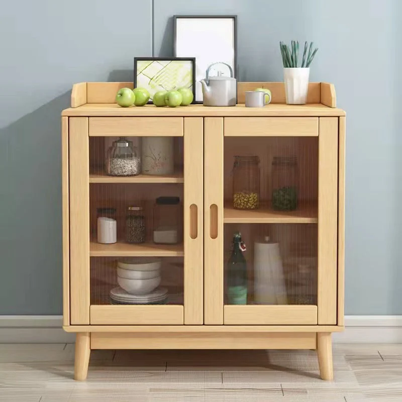 Duurzaam Houten Contemporary Sideboard Stevig Wood Dining Buffet Drawers and Cabinets 31l