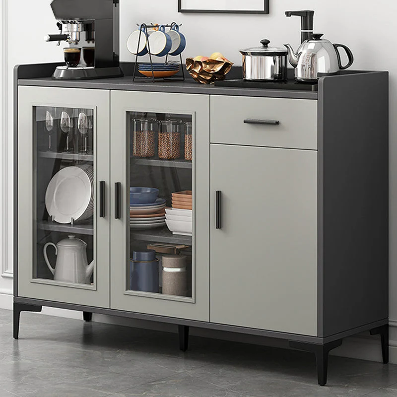 Duurzaam Houten Contemporary Style Sideboard Wood Buffet Stand Cabinets and Drawer 23