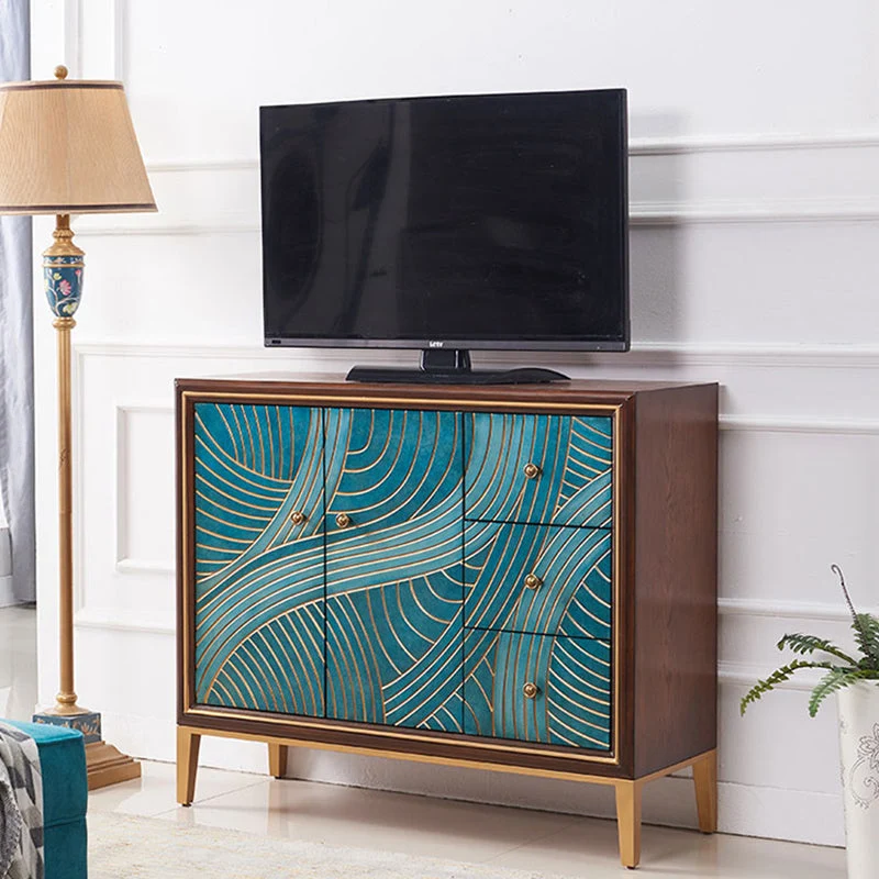 Duurzaam Houten Eigentijds Style Buffet Sideboard Living Room Engineered Wood Storage Sideboard Grey