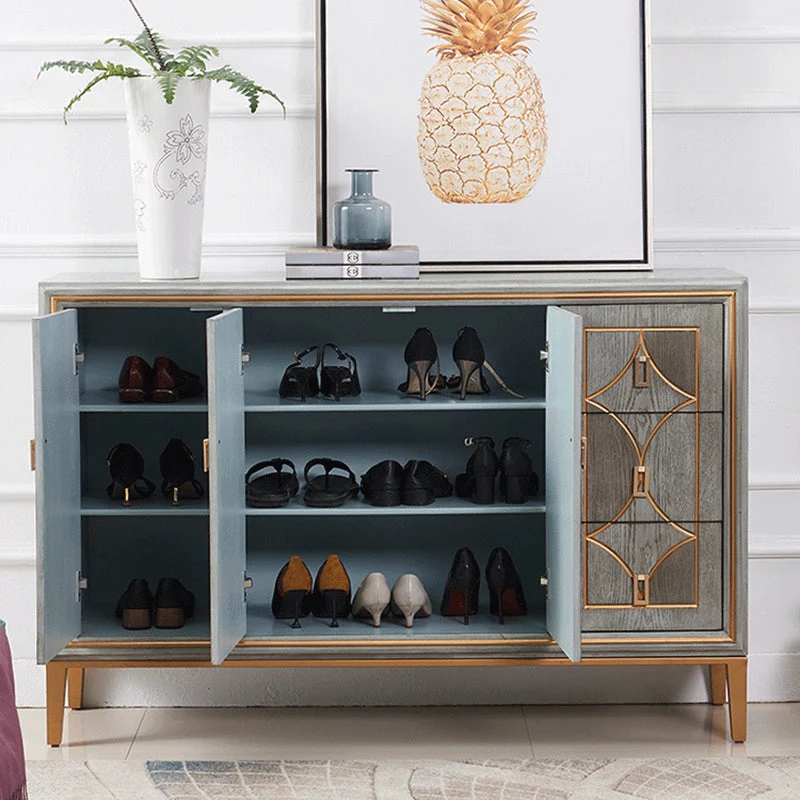 Duurzaam Houten Eigentijds Style Buffet Sideboard Living Room Engineered Wood Storage Sideboard Grey