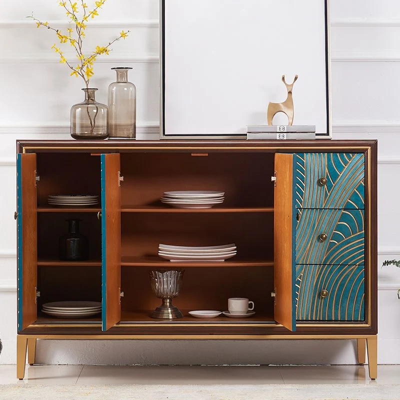 Duurzaam Houten Eigentijds Style Buffet Sideboard Living Room Engineered Wood Storage Sideboard Grey