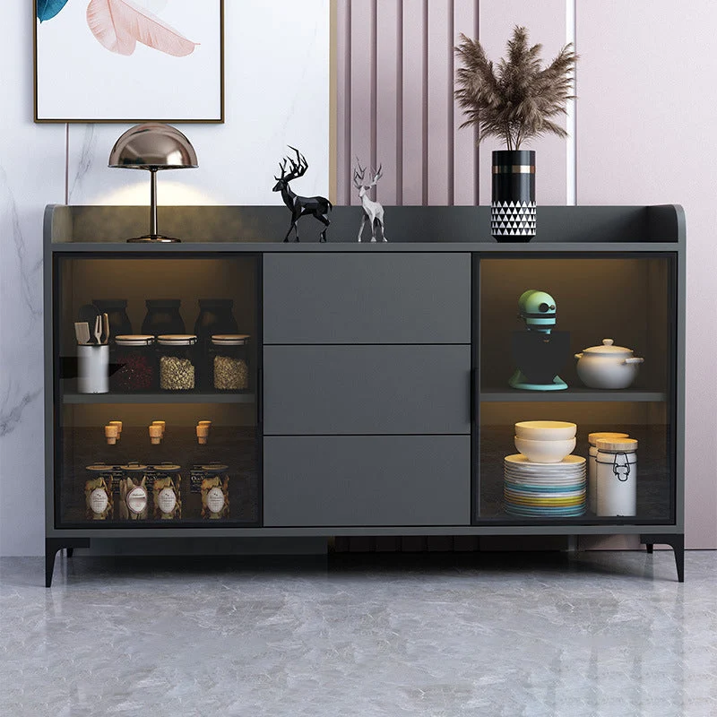 Duurzaam Houten Glam Style Sideboard Engineered Wood Sideboard Drawers and Storage 31l