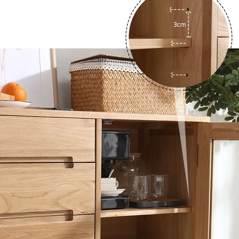 Eenkleurig Wood Buffet Table Modern Side Board Cabinet and Drawers Gemakkelijk Schoon te Maken 35l