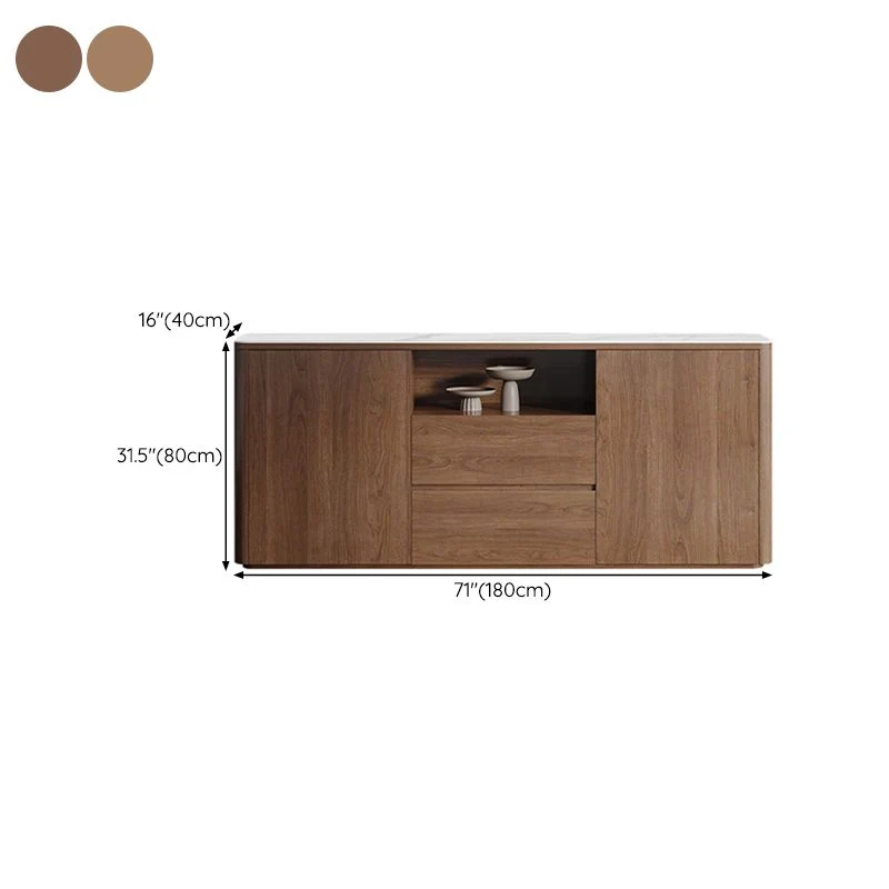 Eigentijds Style Buffet Sideboard Stone Side Board Cabinets and Drawers Grijze Waslaag 47l