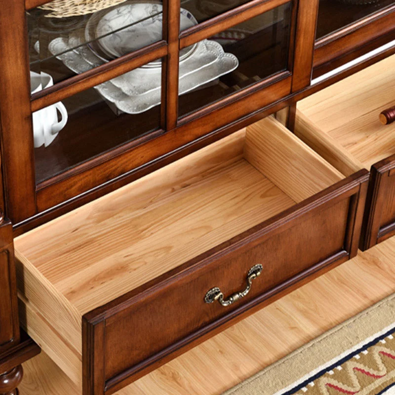 Eigentijds Style Sideboard Solid Wood Side Board Drawer and Door 39l