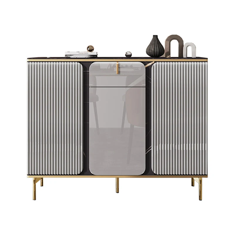 Engineered Wood and Stone Buffet Sideboard Glam Dining Server voor Kleine Ruimtes 55l