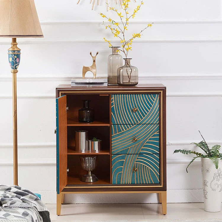Exclusief Cupboard Wood Frame Kitchen Sideboard Dining Room met Stoelen Set 31l