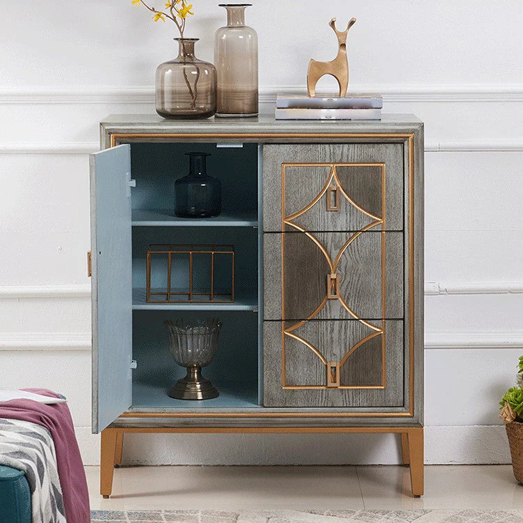Exclusief Cupboard Wood Frame Kitchen Sideboard Dining Room met Stoelen Set 31l